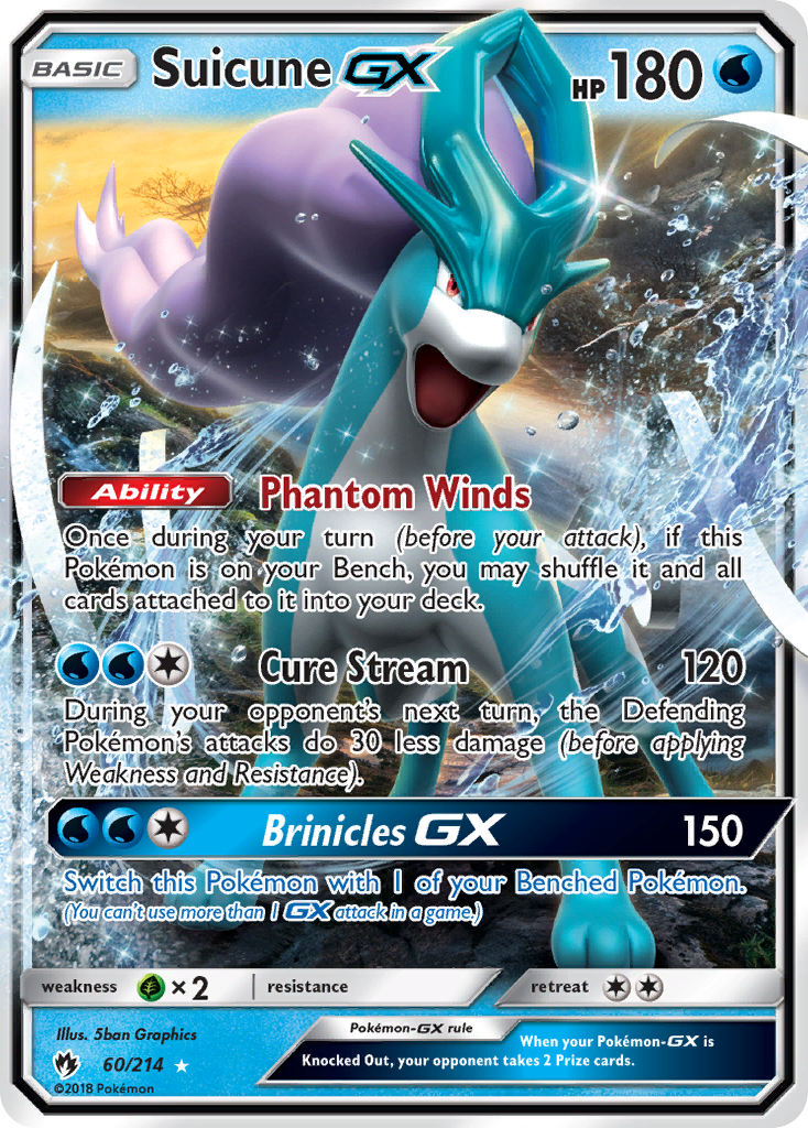 Suicune GX (60/214) [Sun & Moon: Lost Thunder] | North Game Den