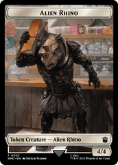 Alien Rhino // Alien Warrior Double-Sided Token [Doctor Who Tokens] | North Game Den