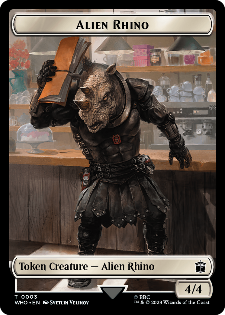 Alien Rhino // Treasure (0030) Double-Sided Token [Doctor Who Tokens] | North Game Den