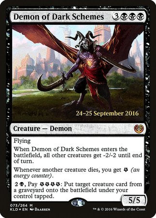 Demon of Dark Schemes [Kaladesh Promos] | North Game Den