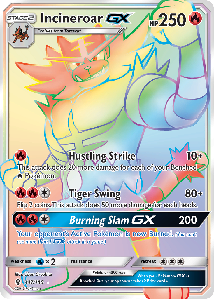 Incineroar GX (147/145) [Sun & Moon: Guardians Rising] | North Game Den