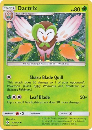 Dartrix (10/149) (Cosmos Holo) [Sun & Moon: Base Set] | North Game Den