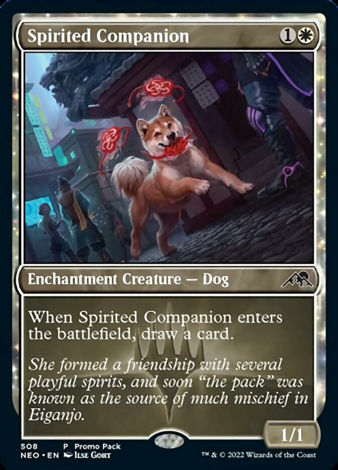 Spirited Companion (Promo Pack) [Kamigawa: Neon Dynasty Promos] | North Game Den