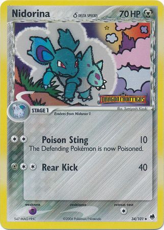 Nidorina (34/101) (Delta Species) (Stamped) [EX: Dragon Frontiers] | North Game Den