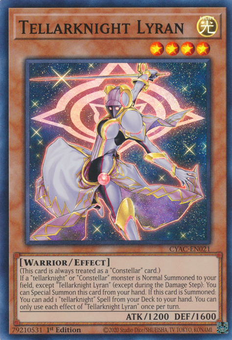 Tellarknight Lyran [CYAC-EN021] Super Rare | North Game Den