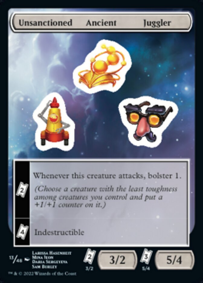 Unsanctioned Ancient Juggler [Unfinity Stickers] | North Game Den