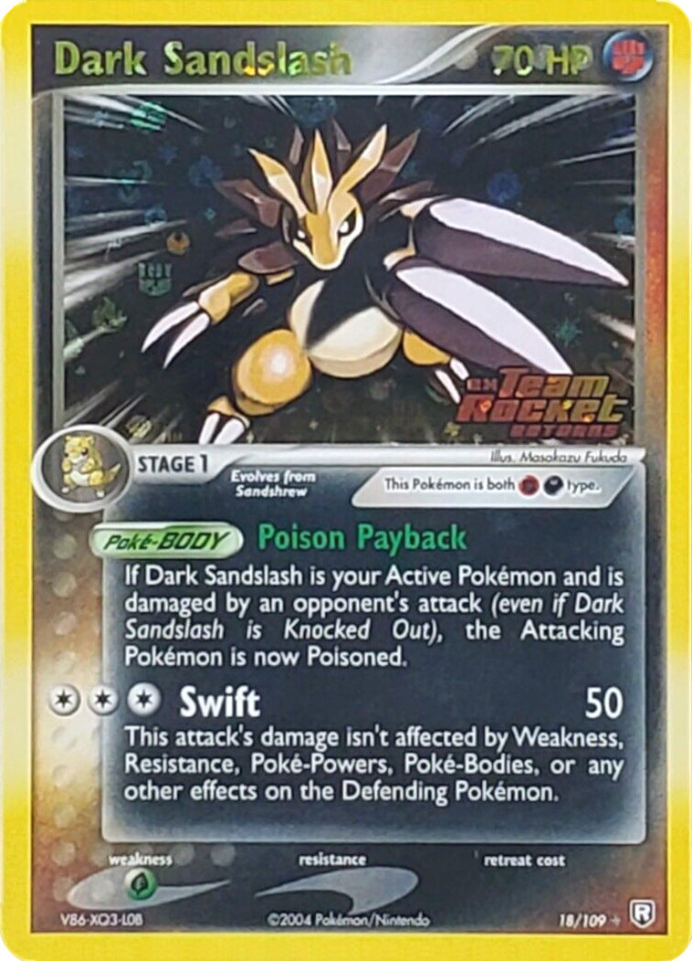 Dark Sandslash (18/109) (Stamped) [EX: Team Rocket Returns] | North Game Den