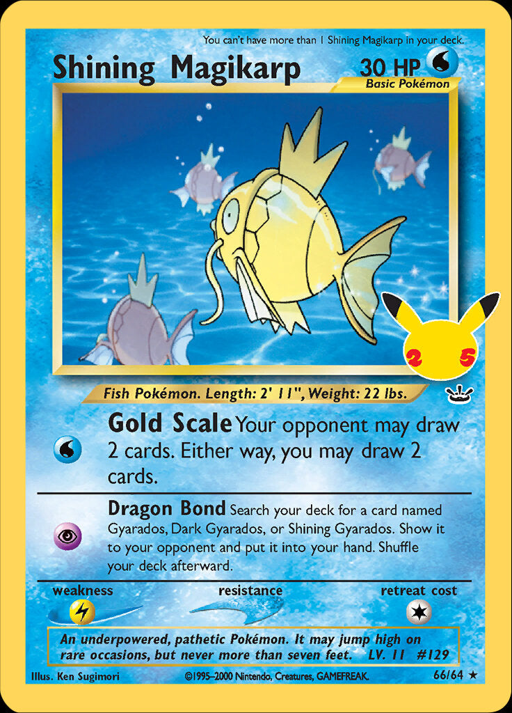 Shining Magikarp (66/64) [Celebrations: 25th Anniversary - Classic Collection] | North Game Den