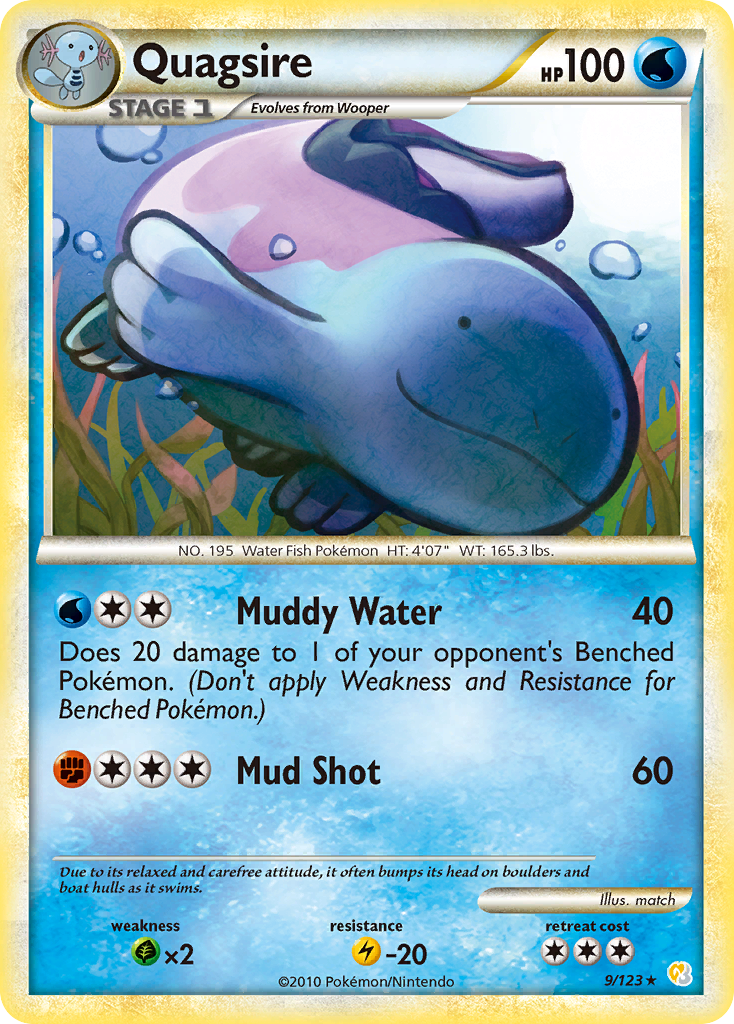 Quagsire (9/123) [HeartGold & SoulSilver: Base Set] | North Game Den