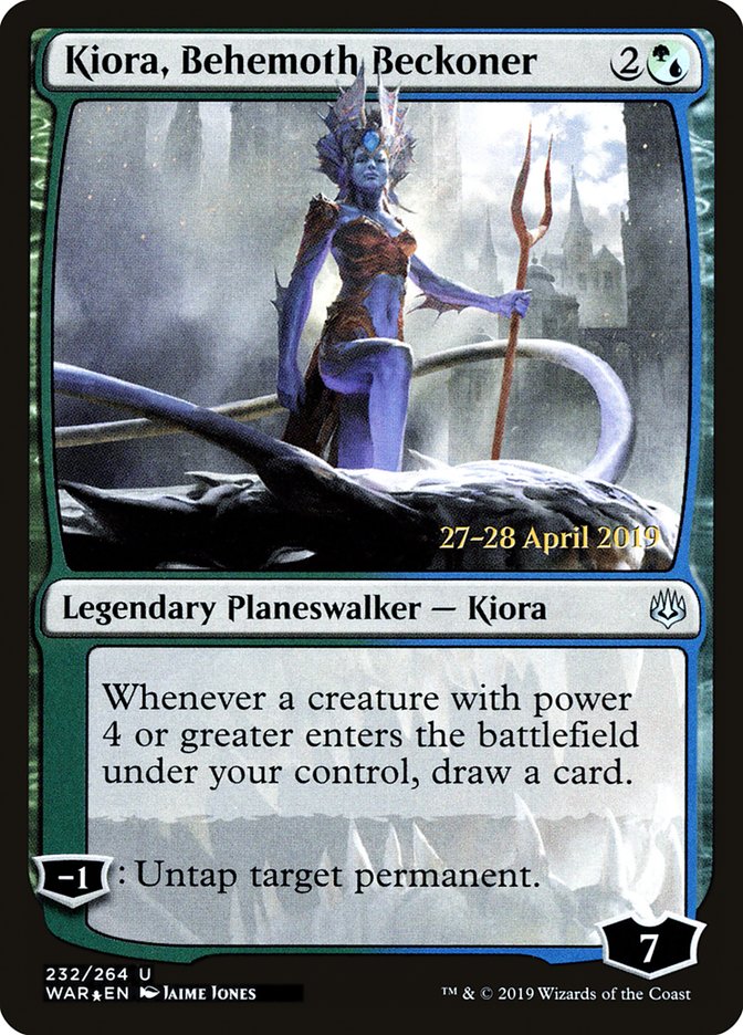 Kiora, Behemoth Beckoner  [War of the Spark Prerelease Promos] | North Game Den