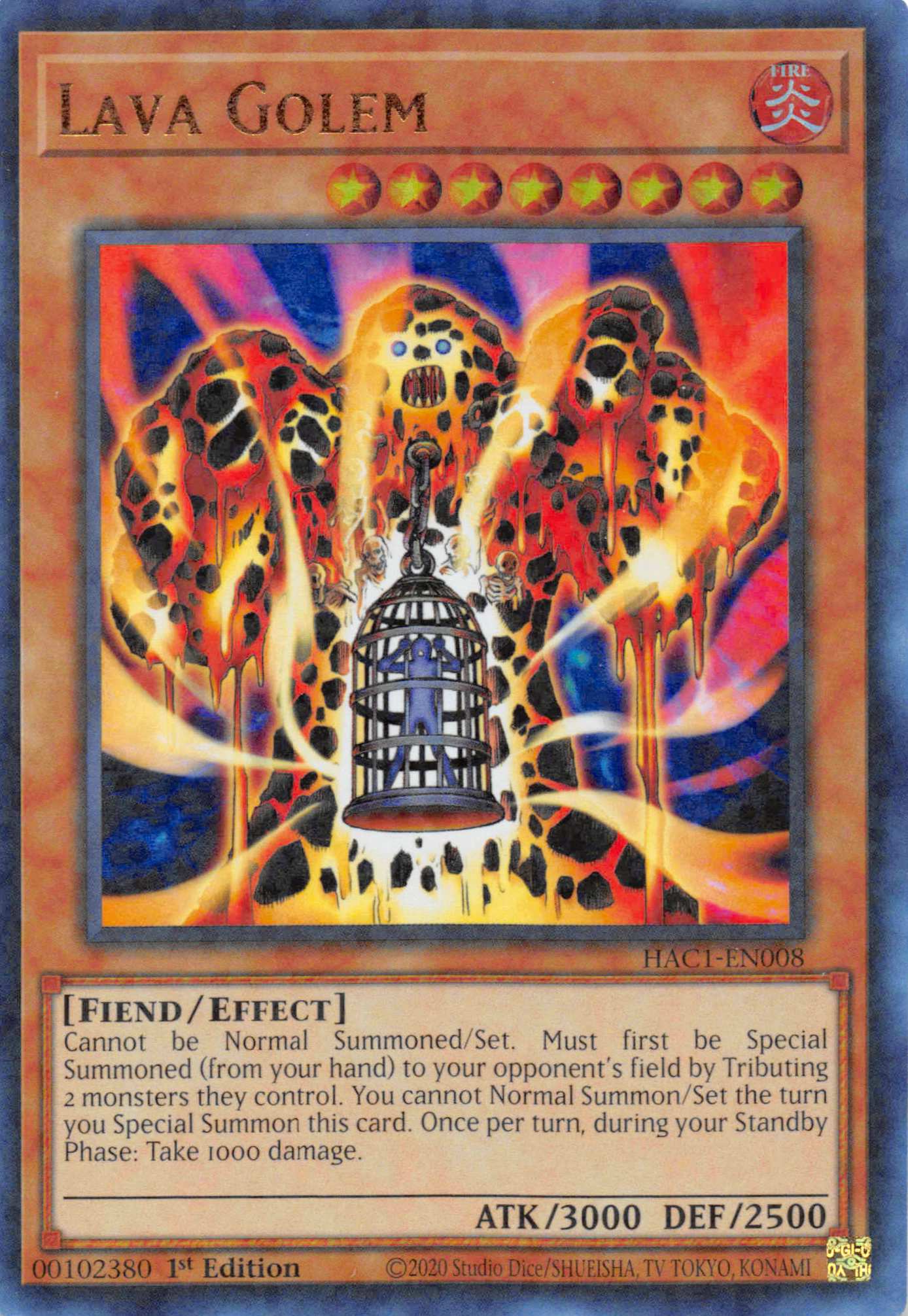 Lava Golem (Duel Terminal) [HAC1-EN008] Parallel Rare | North Game Den