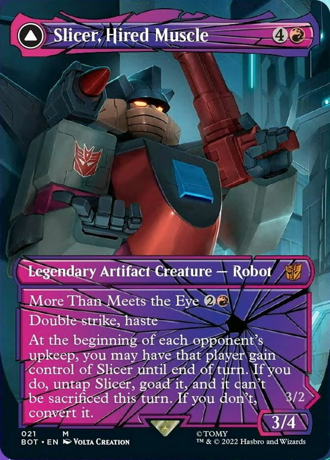 Slicer, Hired Muscle // Slicer, High-Speed Antagonist (Shattered Glass) [Universes Beyond: Transformers] | North Game Den