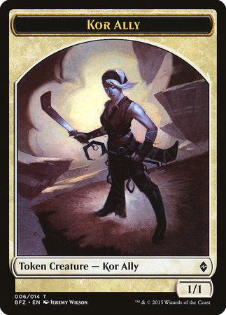 Kor Ally Token [Battle for Zendikar Tokens] | North Game Den