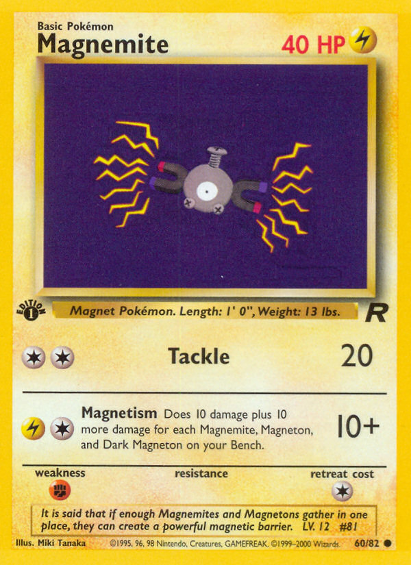 Magnemite (60/82) [Team Rocket 1st Edition] | North Game Den