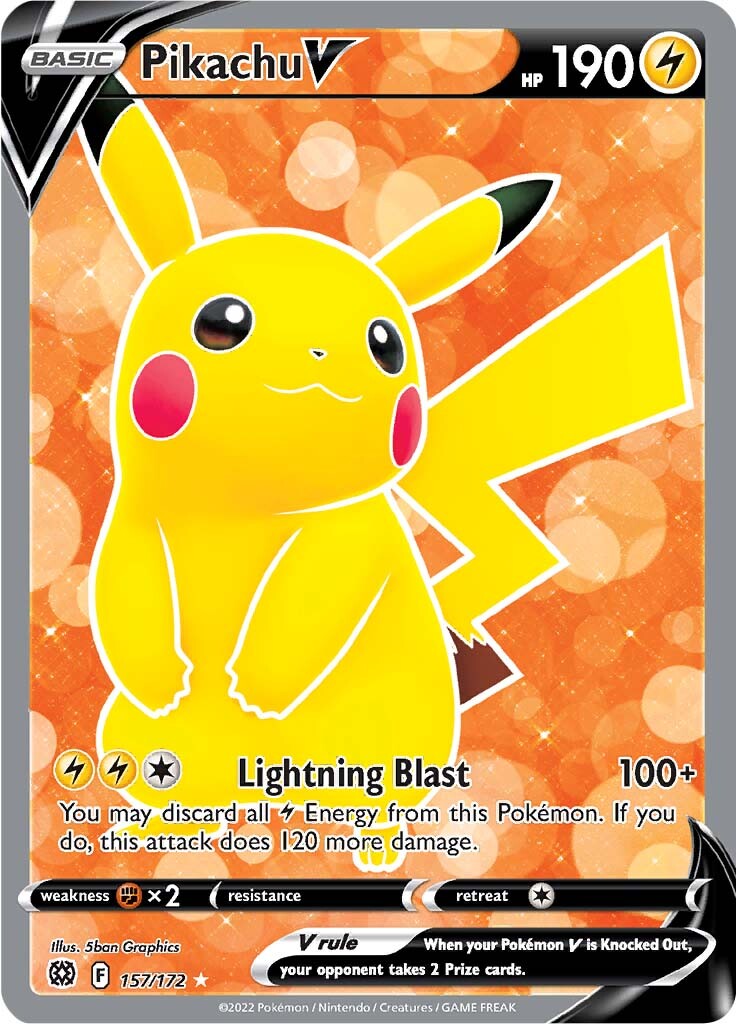 Pikachu V (157/172) [Sword & Shield: Brilliant Stars] | North Game Den