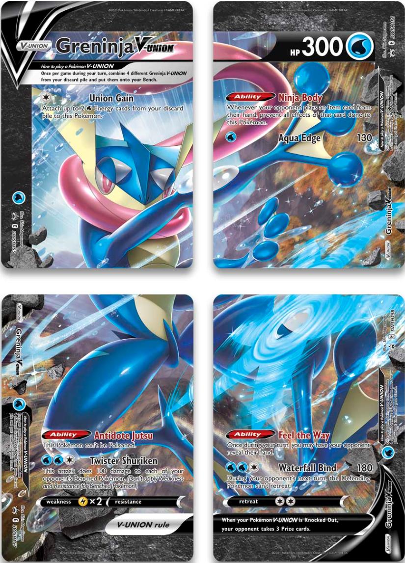 Greninja V-Union (Set of 4) [Sword & Shield: Black Star Promos] | North Game Den