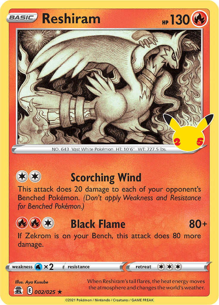 Reshiram (002/025) [Celebrations: 25th Anniversary] | North Game Den