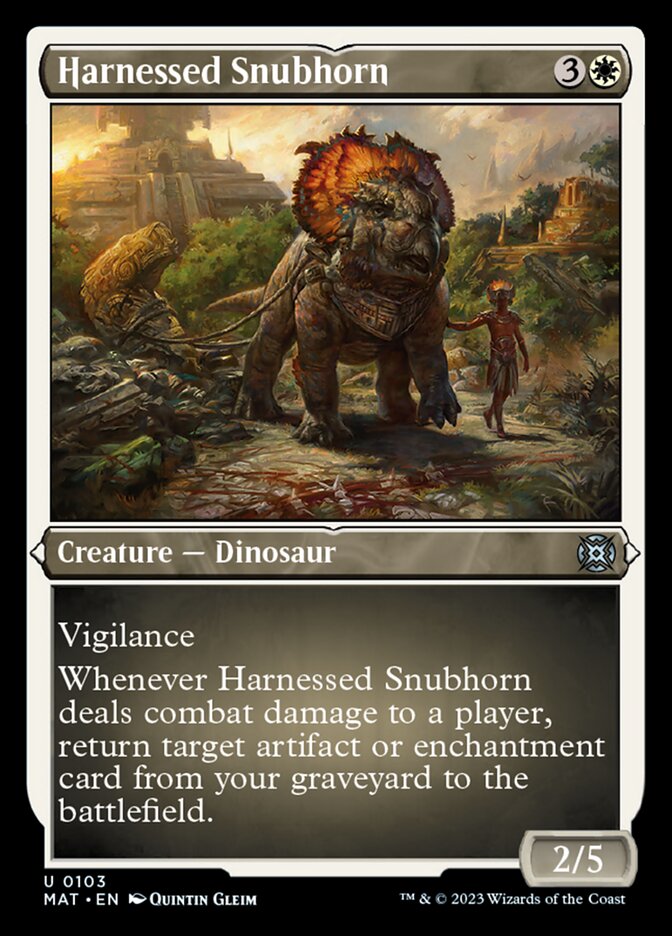 Harnessed Snubhorn (Foil Etched) [March of the Machine: The Aftermath] | North Game Den