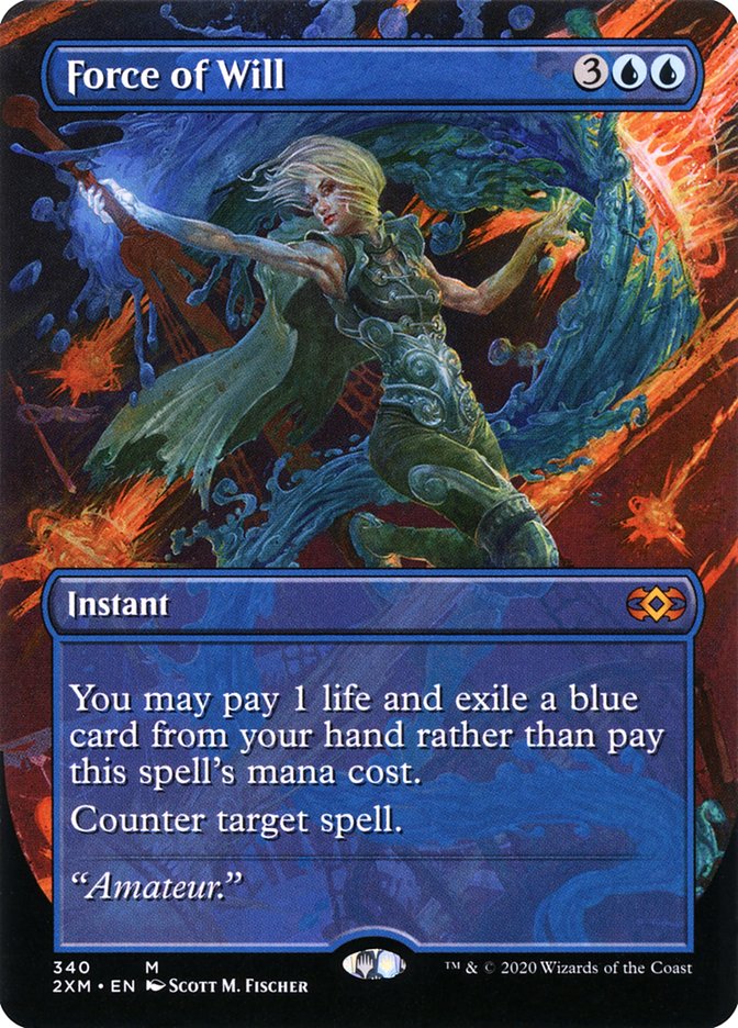 Force of Will (Borderless) [Double Masters] | North Game Den