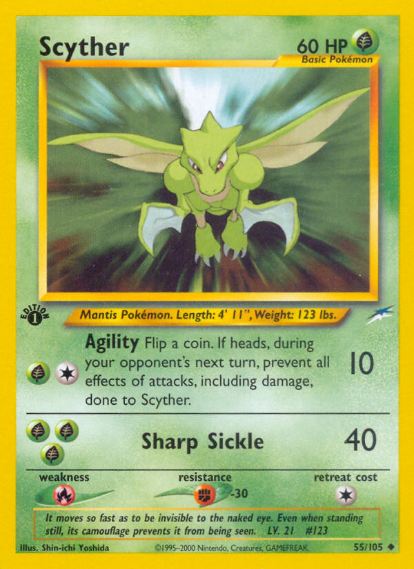 Scyther (55/105) [Neo Destiny 1st Edition] | North Game Den