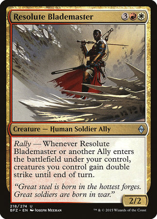 Resolute Blademaster [Battle for Zendikar] | North Game Den