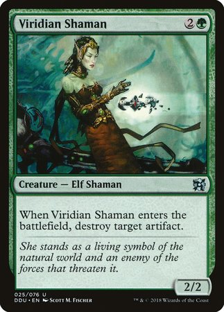 Viridian Shaman [Duel Decks: Elves vs. Inventors] | North Game Den