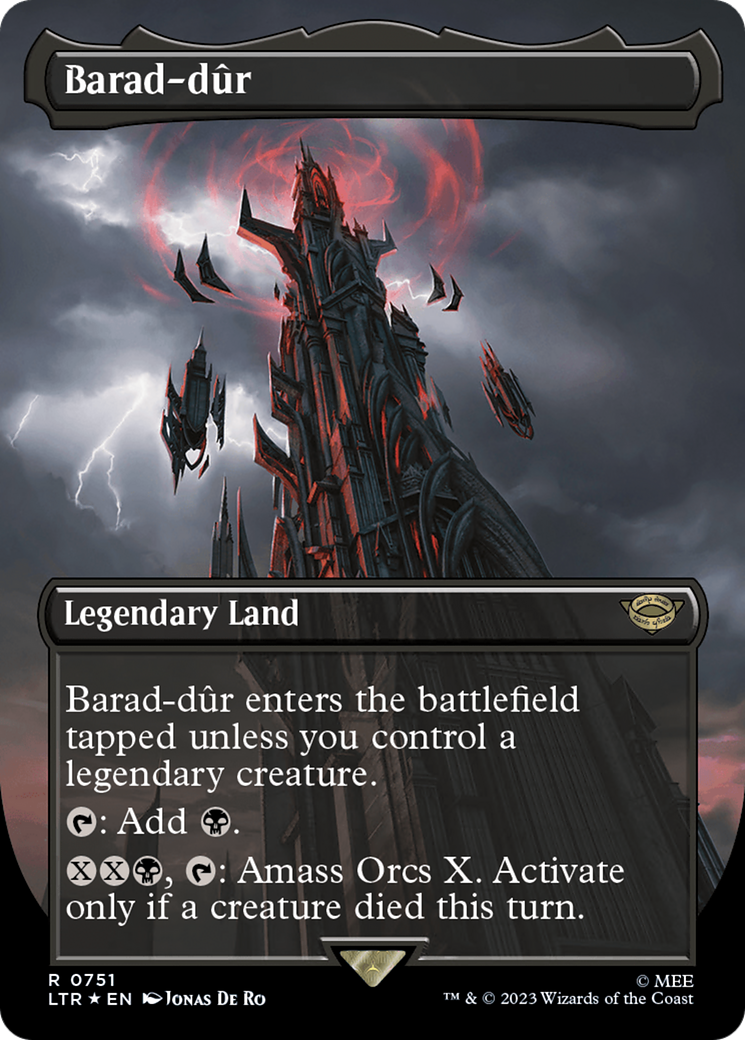 Barad-dur (0751) (Borderless) (Surge Foil) [The Lord of the Rings: Tales of Middle-Earth] | North Game Den