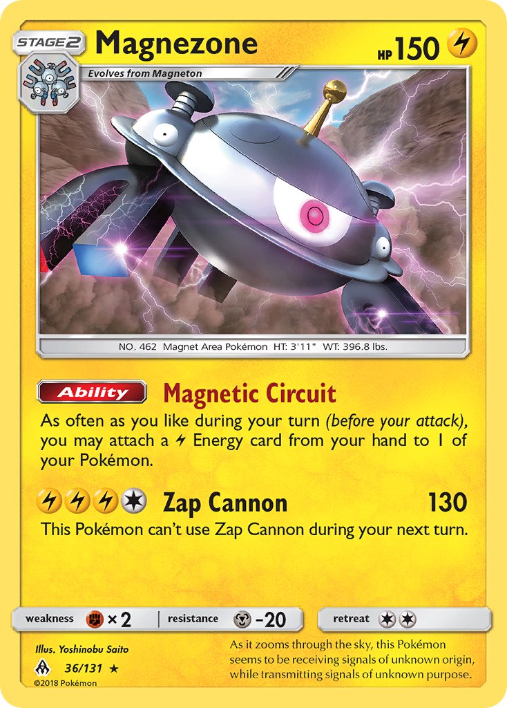 Magnezone (36/131) (Prerelease Kit Exclusive) (Theme Deck Exclusive) [Sun & Moon: Forbidden Light] | North Game Den