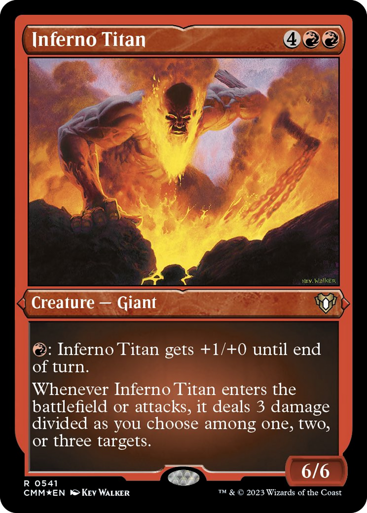 Inferno Titan (Foil Etched) [Commander Masters] | North Game Den