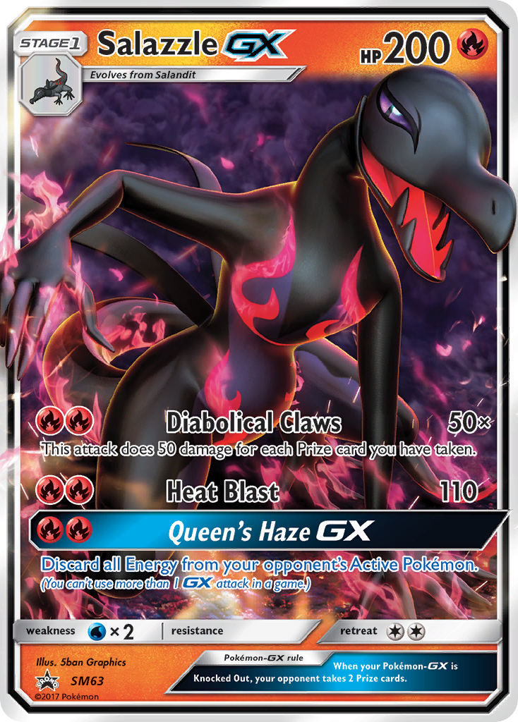 Salazzle GX (SM63) [Sun & Moon: Black Star Promos] | North Game Den