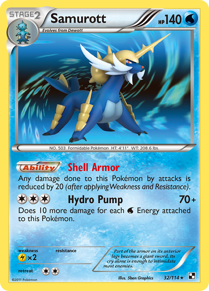 Samurott (32/114) [Black & White: Base Set] | North Game Den