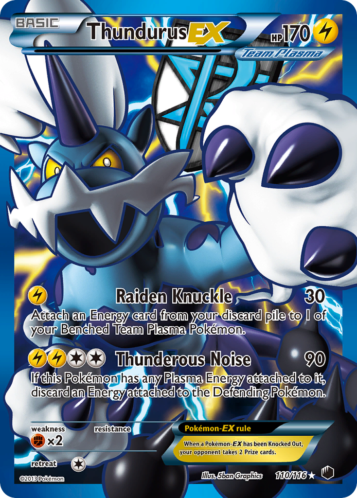 Thundurus EX (110/116) [Black & White: Plasma Freeze] | North Game Den