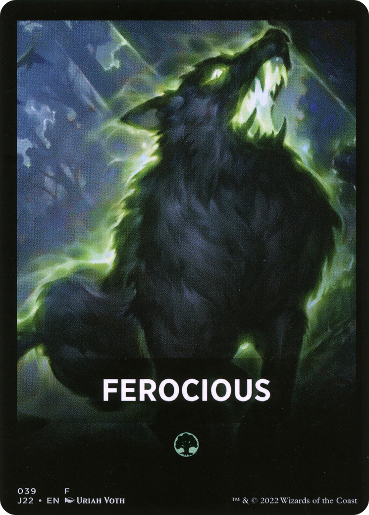 Ferocious Theme Card [Jumpstart 2022 Front Cards] | North Game Den