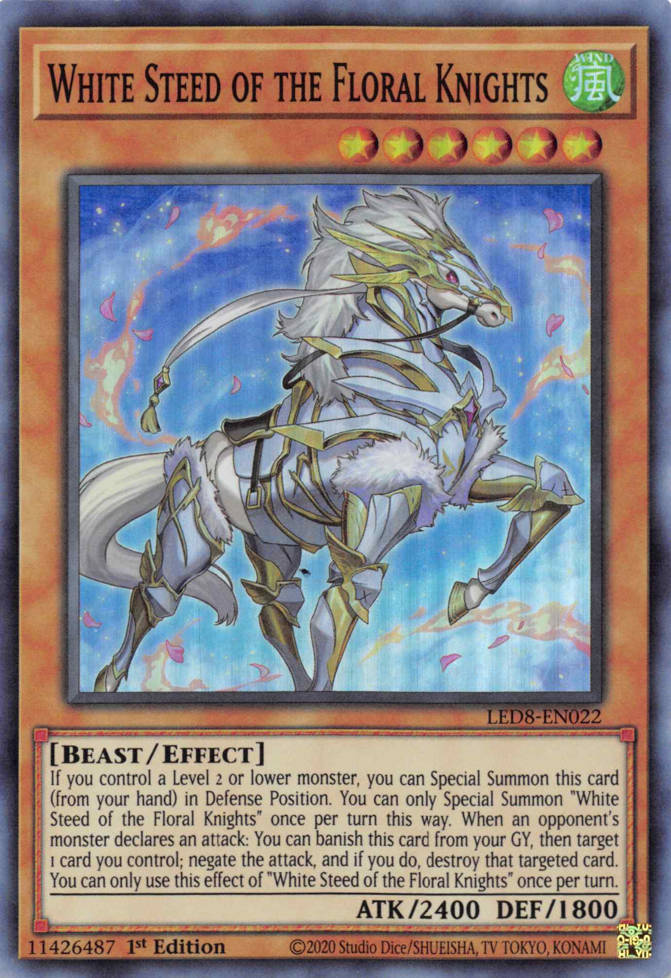 White Steed of the Floral Knights [LED8-EN022] Super Rare | North Game Den