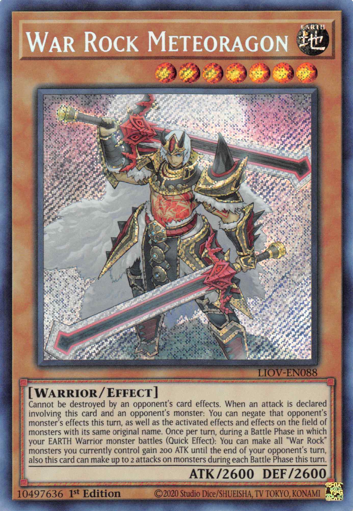 War Rock Meteoragon [LIOV-EN088] Secret Rare | North Game Den