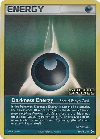 Darkness Energy (103/113) (Stamped) [EX: Delta Species] | North Game Den