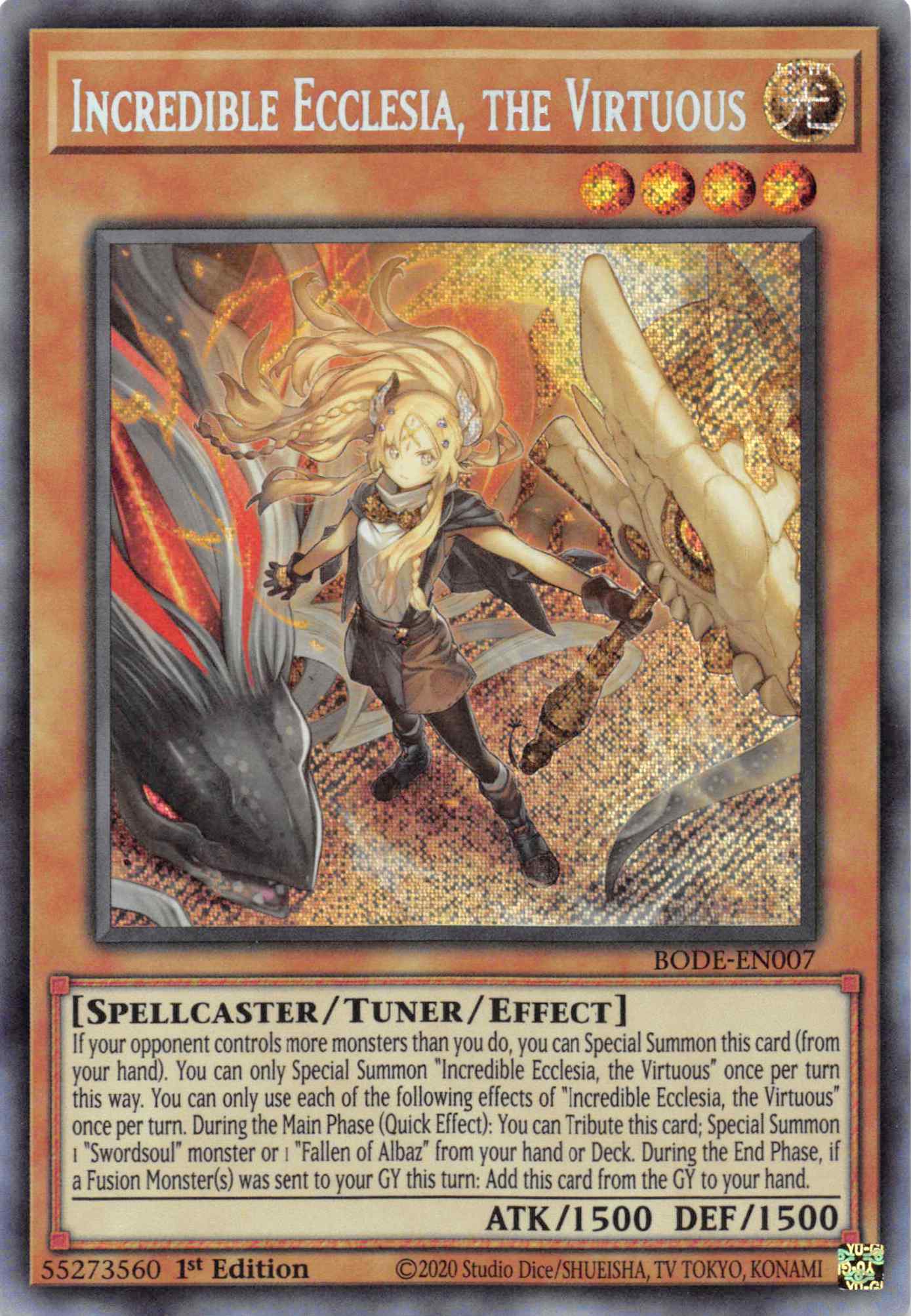 Incredible Ecclesia, the Virtuous [BODE-EN007] Secret Rare | North Game Den