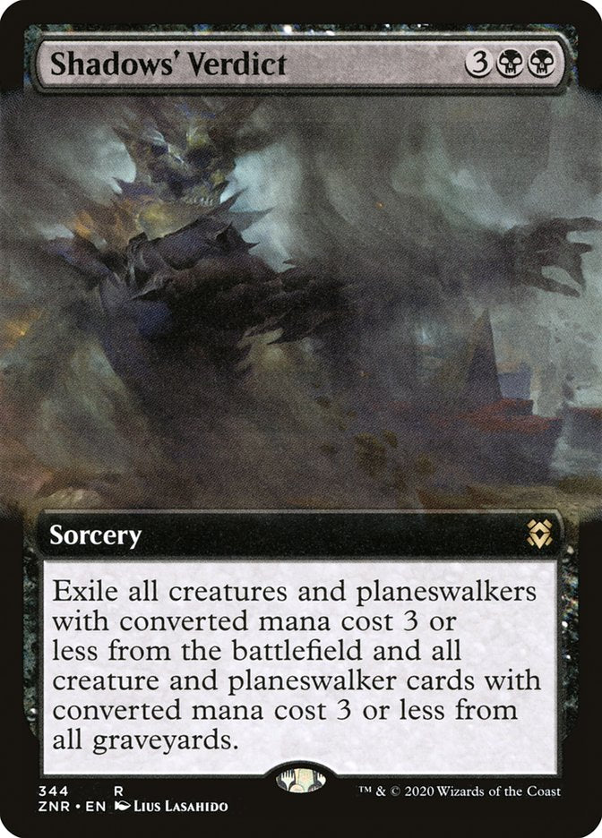 Shadows' Verdict (Extended Art) [Zendikar Rising] | North Game Den