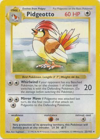 Pidgeotto (22/102) [Base Set Shadowless Unlimited] | North Game Den