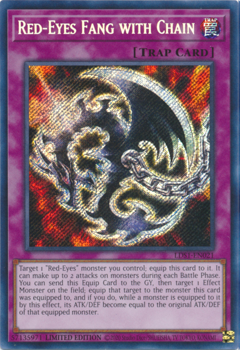 Red-Eyes Fang with Chain [LDS1-EN021] Secret Rare | North Game Den