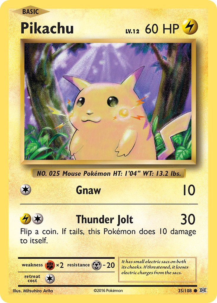 Pikachu (35/108) (Theme Deck Exclusive) (Cracked Ice Holo) [XY: Evolutions] | North Game Den