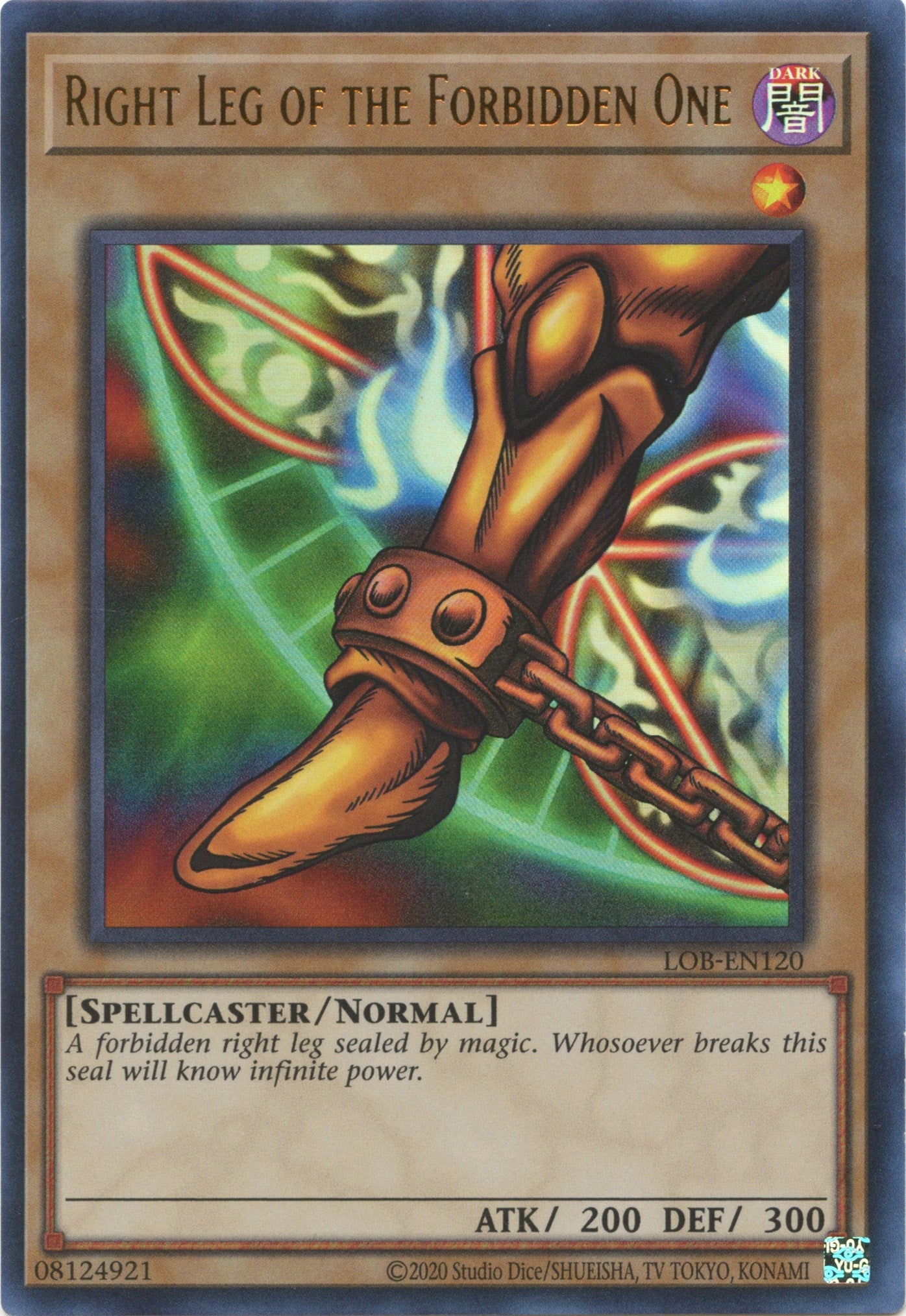 Right Leg of the Forbidden One (25th Anniversary) [LOB-EN120] Ultra Rare | North Game Den