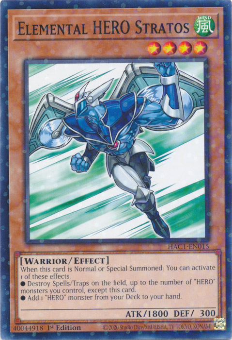 Elemental HERO Stratos (Duel Terminal) [HAC1-EN015] Common | North Game Den