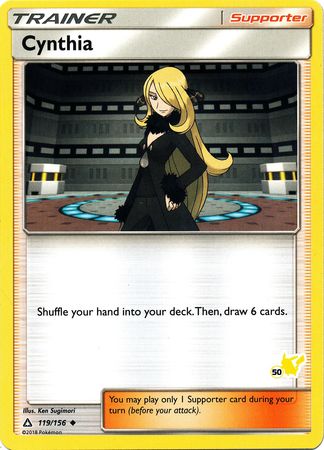 Cynthia (119/156) (Pikachu Stamp #50) [Battle Academy 2020] | North Game Den