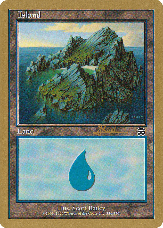 Island (ar336a) (Antoine Ruel) [World Championship Decks 2001] | North Game Den