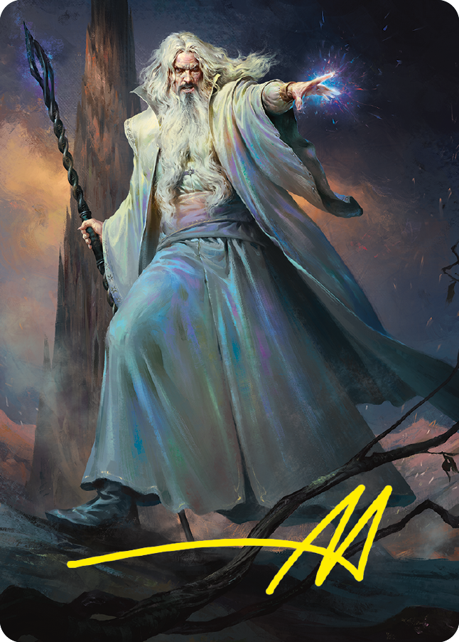 Saruman of Many Colors Art Card (Gold-Stamped Signature) [The Lord of the Rings: Tales of Middle-earth Art Series] | North Game Den