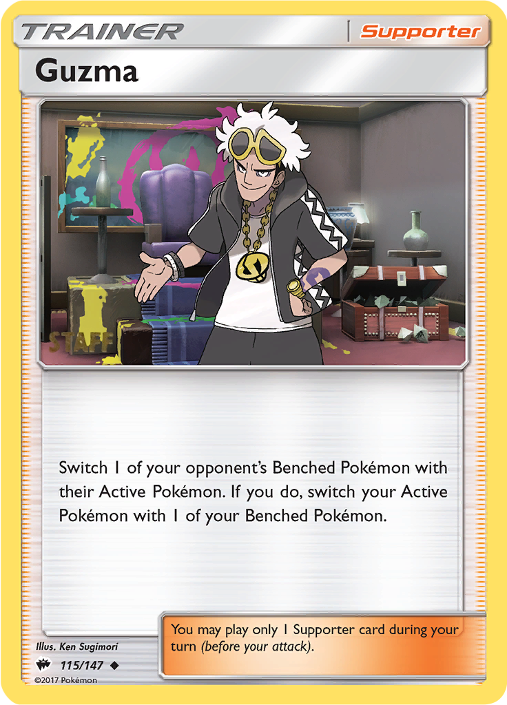 Guzma (115/147) (Regional Championships Staff) [Sun & Moon: Burning Shadows] | North Game Den