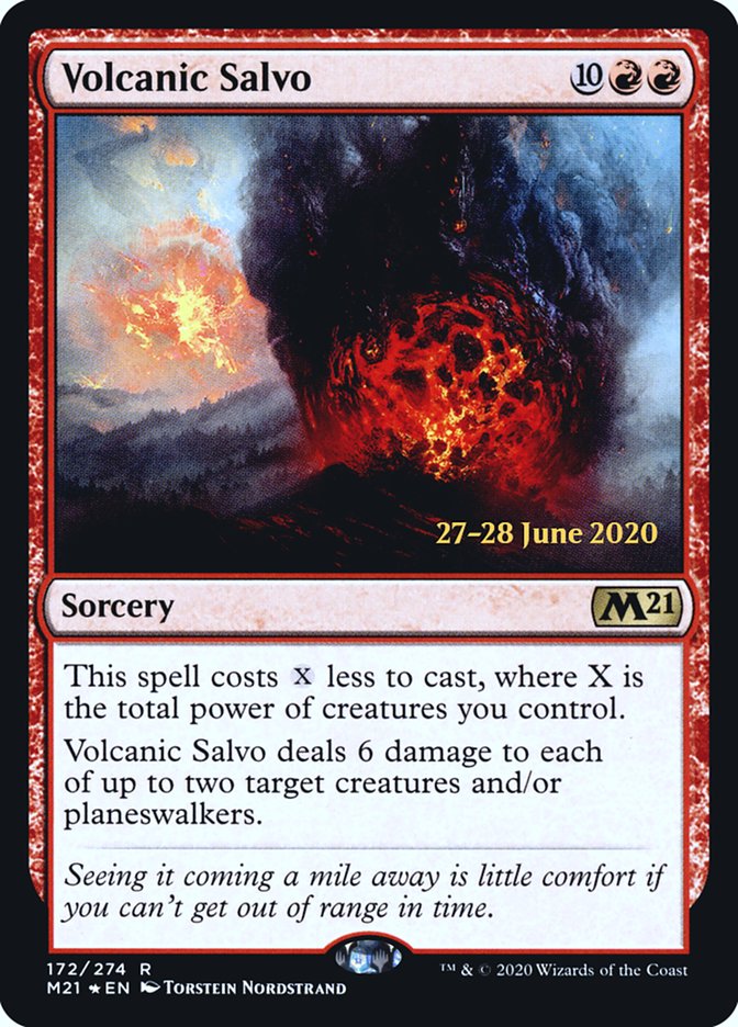 Volcanic Salvo  [Core Set 2021 Prerelease Promos] | North Game Den