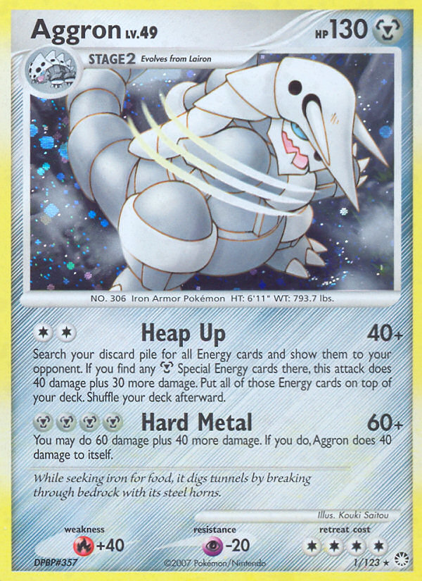 Aggron (1/123) [Diamond & Pearl: Mysterious Treasures] | North Game Den