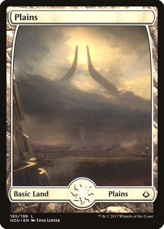 Plains (185) - Full Art [Hour of Devastation] | North Game Den